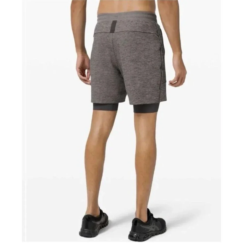 Lululemon T.H.E the Short 7” Lined SE Gray Mens Size 2XL Style lm7ajns